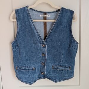 Abercrombie & Fitch Light Blue Denim Vest